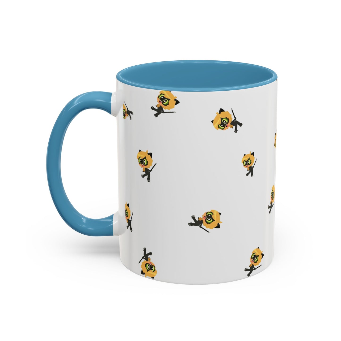 Cat Noir Floral Accent Coffee Mug - Perfect for Tea Lovers