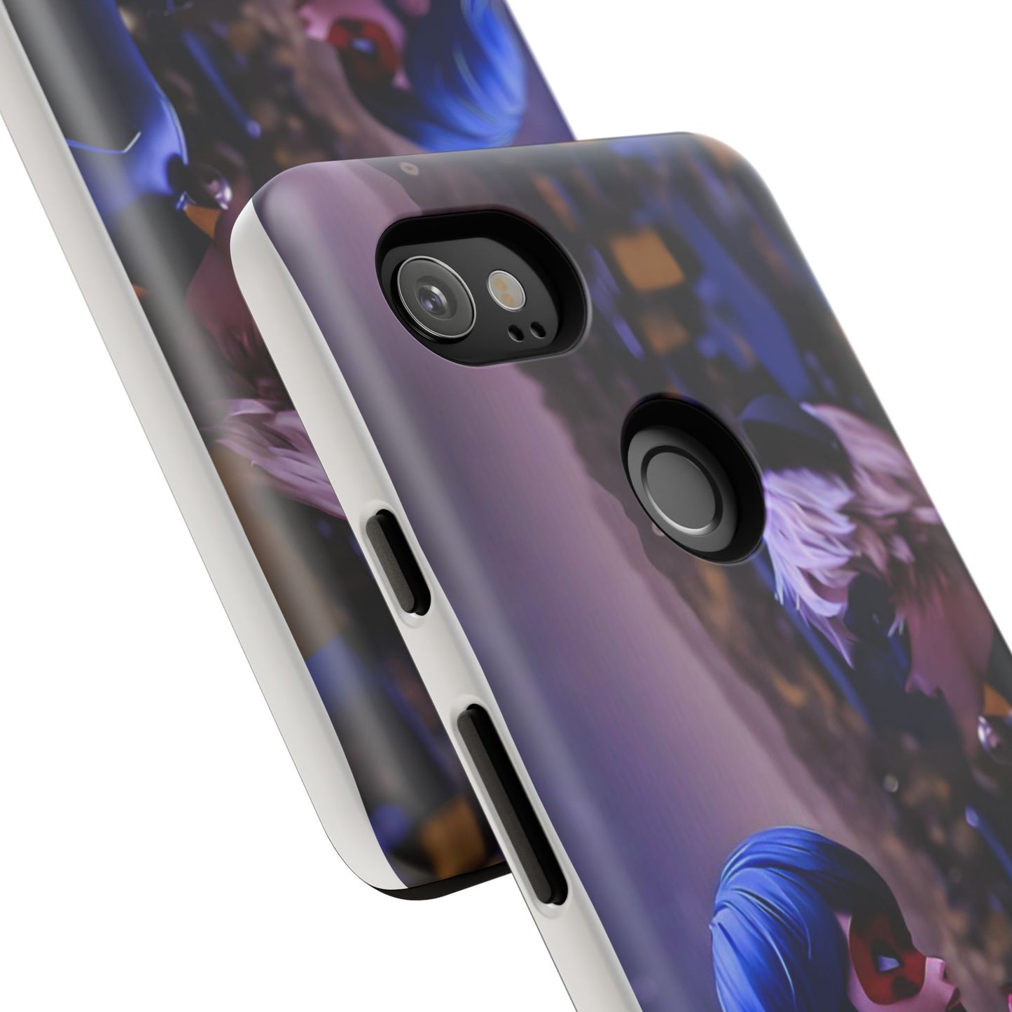Phone Case with Ladybug and Cat Noir Design